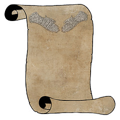 Image showing 3D Vintage Armour Gloves on Open Scroll