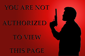 Image showing Not Authorized to View Page on Red