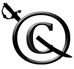 Image showing 3D Black Copyright Infringement Notice Icon