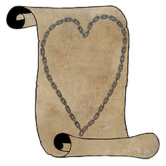 Image showing 3D Silver Heart Scroll