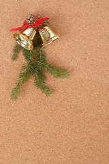 Image showing cork board with christmas decorations for santa message