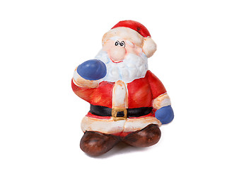 Image showing ceramic Santa Claus isolated on white