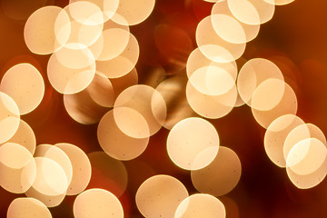 Image showing Abstract background. Blurred colorful circles bokeh of christmas lights 