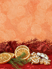 Image showing orange slices and gingerbreads