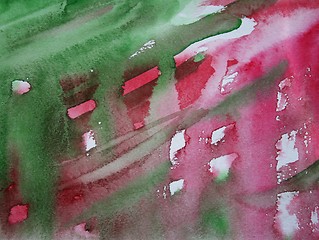 Image showing Abstract watercolor background on paper texture