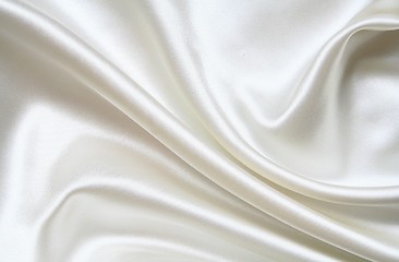 Image showing Smooth elegant white silk as background