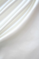 Image showing Smooth elegant white silk as background