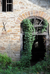 Image showing Abandoned Mill Entrance