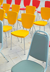 Image showing multicolored chairs