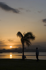 Image showing Sunset in Florianopolis