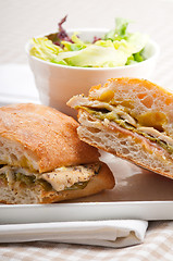 Image showing Italian ciabatta panini sandwich chicken