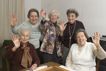 Image showing senior women at the game table