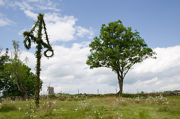 Image showing Midsummer pole