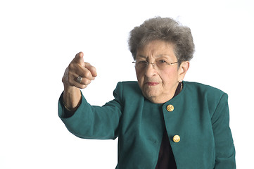 Image showing woman pointing finger