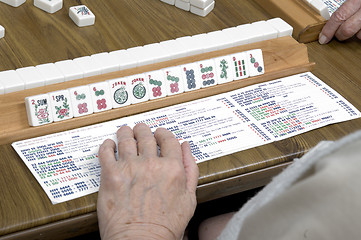 Image showing playing mah-jong