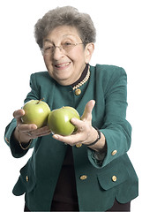 Image showing woman with apples