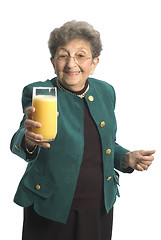 Image showing woman with juice