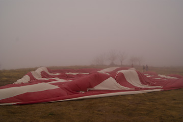 Image showing Deflated balloon on the ground