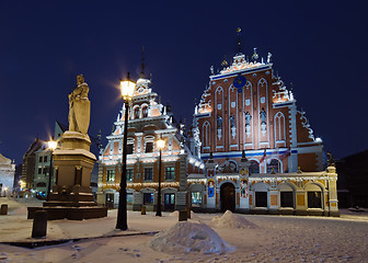 Image showing Christmas Decor. House Black-headed, Riga.