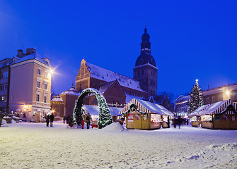 Image showing The christmas market in Riga 