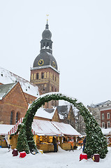 Image showing The christmas market in Riga 