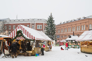 Image showing The christmas market in Riga 