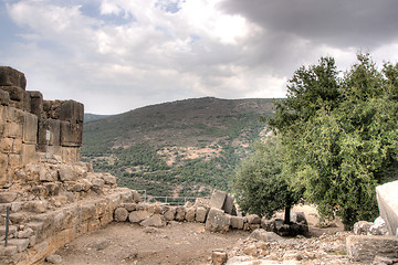 Image showing Nimrod castle and Israel landscape