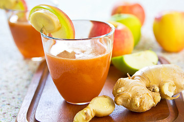 Image showing Carrot with Apple and Ginger juice