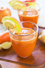 Image showing Carrot with Apple and Ginger juice