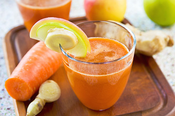 Image showing Carrot with Apple and Ginger juice