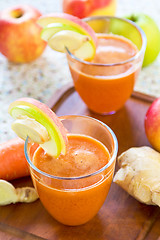 Image showing Carrot with Apple and Ginger juice