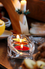 Image showing Christmas candles