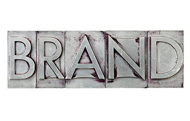 Image showing brand word in metal type