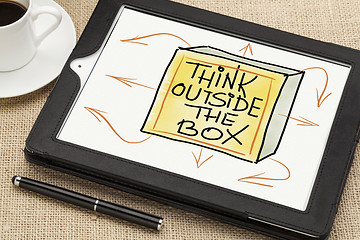 Image showing think outside the box concept