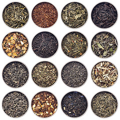 Image showing green, white, black and herbal tea