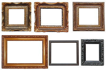 Image showing collection of very old painting frames