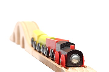 Image showing colorful wooden train