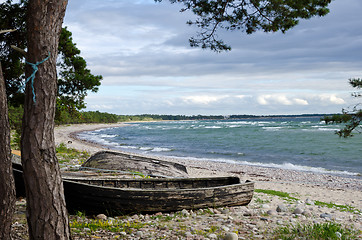 Image showing Old rowing boat