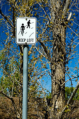 Image showing keep left