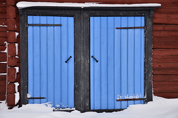 Image showing Blue doors