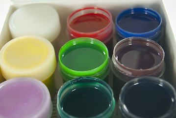 Image showing Watercolors in a box