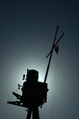 Image showing ship mast silhouette