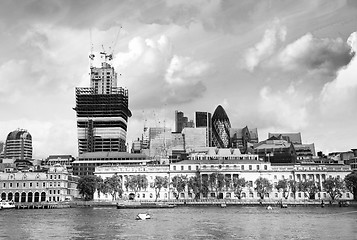 Image showing City of London with Thames river in Autumn