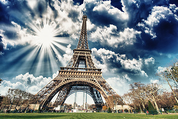 Image showing Wonderful view of Eiffel Tower in all its magnificence - Paris