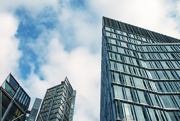 Image showing Modern Buildings, street view in London