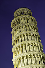 Image showing Torre di Pisa by Night, Architectural Detail