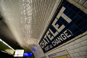 Image showing Metro Station Signs, Interior view