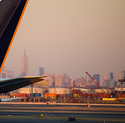 Image showing Leaving New York City by Airplane