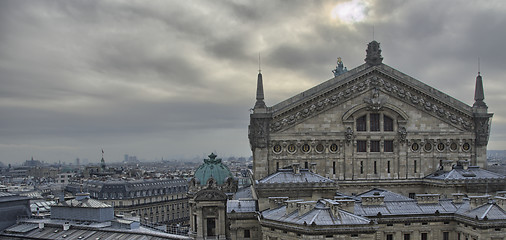 Image showing Aerial view of Paris in winter season