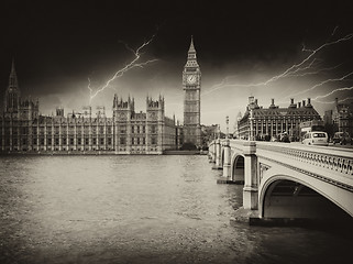 Image showing Houses of Parliament, Westminster Palace - London gothic archite